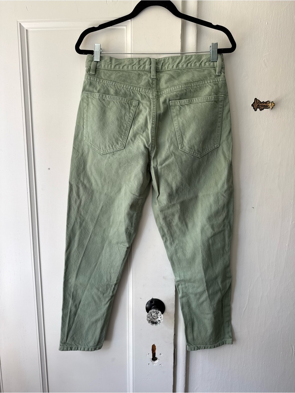 ZARA Sage Green High-Rise Jeans - Picture 3 of 3